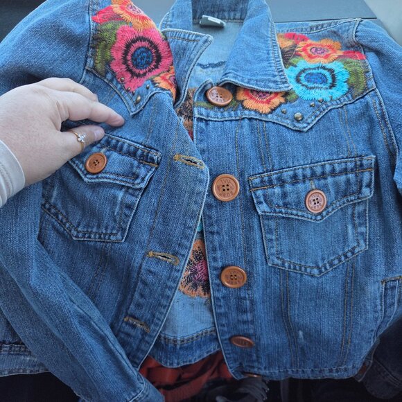 Denium embroidered jacket - Picture 3 of 4